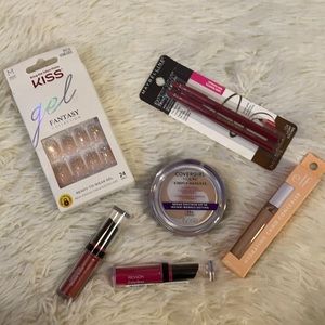 Maybelline, cover girl, elf, Revlon, kiss makeup bundle